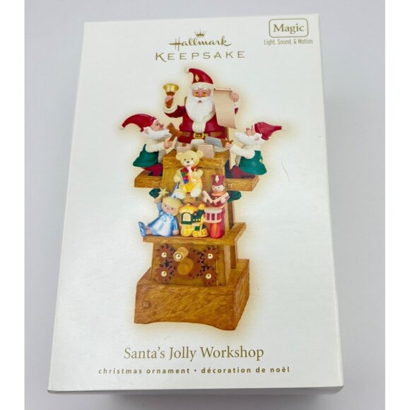 Hallmark Keepsake Christmas Ornament Santas Jolly Workshop 2009 Light & Sound - Picture 2 of 11